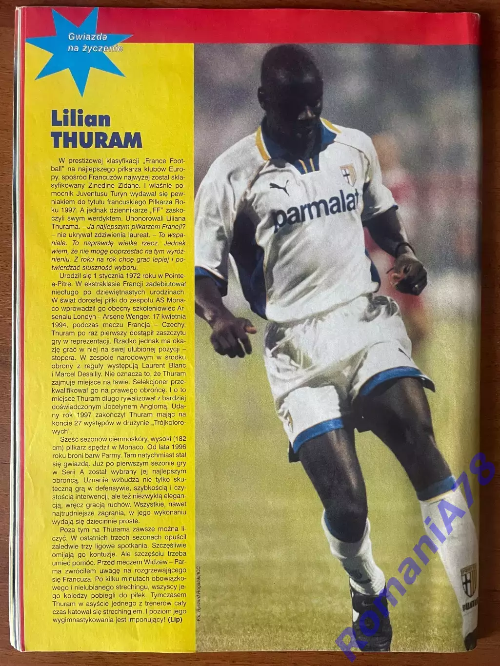 Журнал. Футбол Pilka Nozna 5/1998.Постер Швеція,Дель Пьєро,Недвед 5