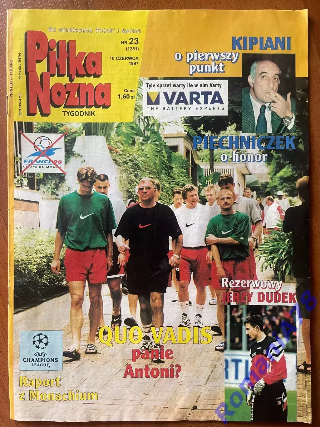 Журнал. Футбол Pilka Nozna 23/1997 Постер Боруссія