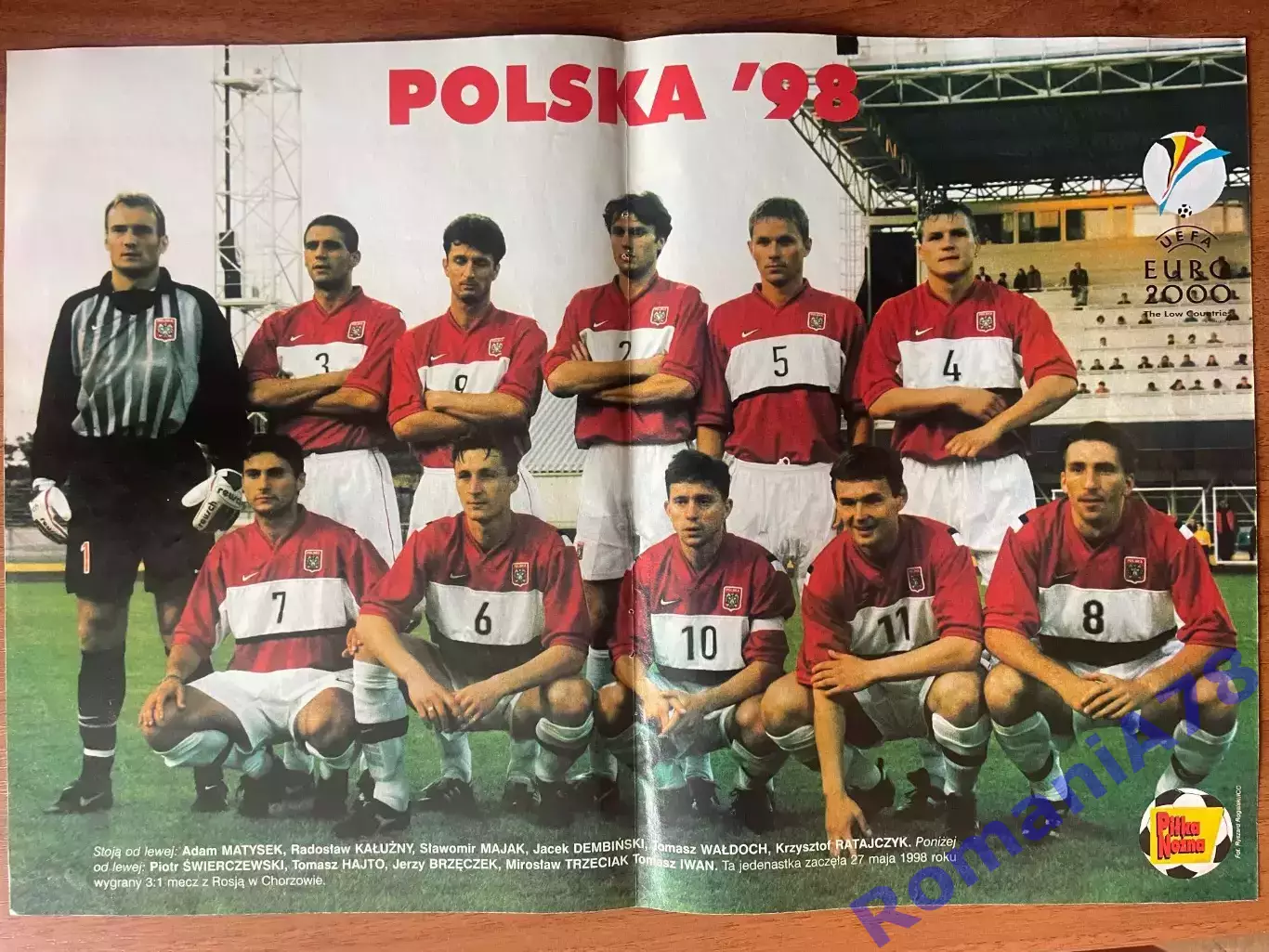 Футбол.Постер двосторонній з журналу Pilka Nozna Польща,Хайто ,Вієйра