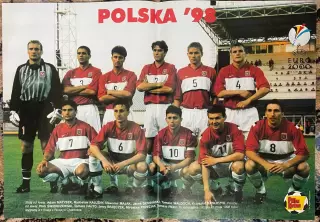 Футбол.Постер двосторонній з журналу Pilka Nozna Польща,Хайто ,Вієйра