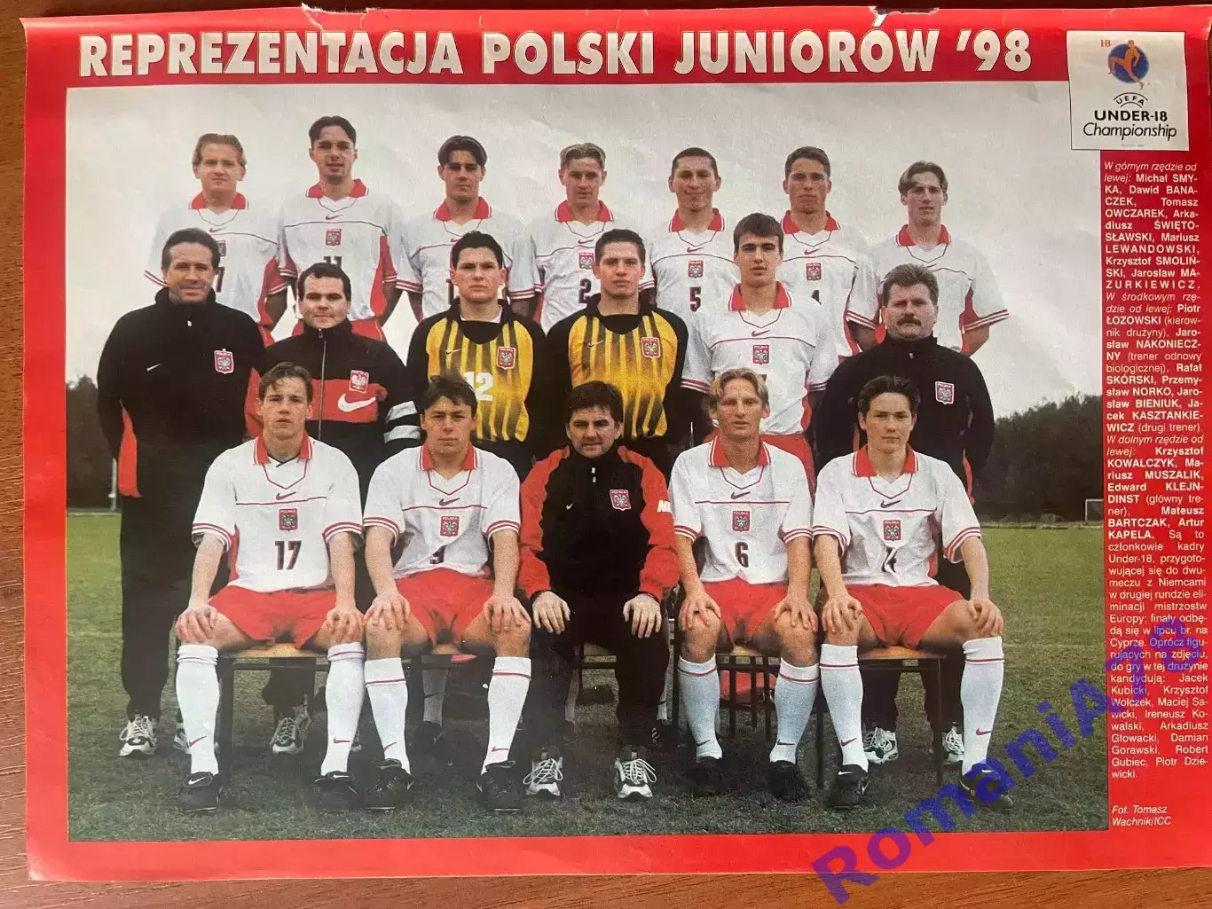 Футбол.Постер двосторонній з журналу Pilka Nozna Атлетіко,Польща 1