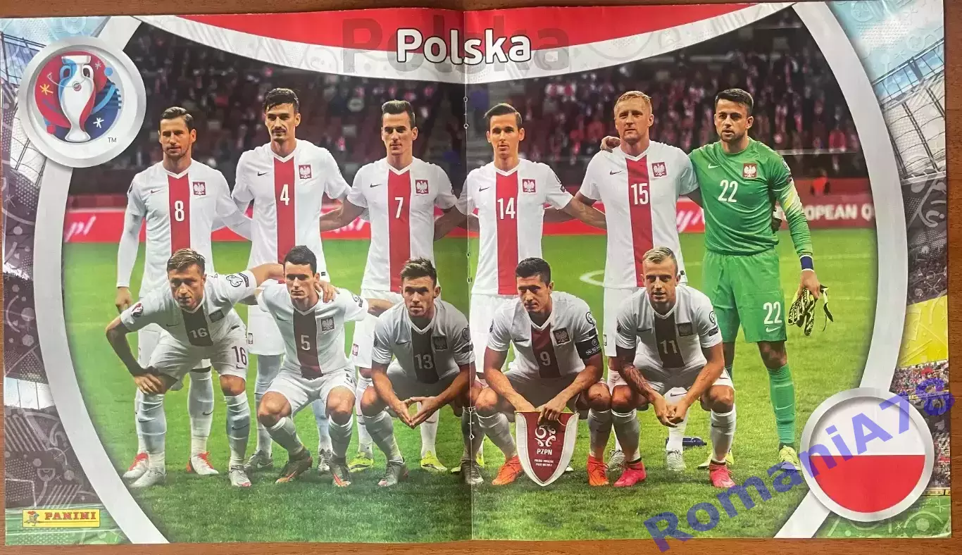 Футбол.Постер з альбому Panini Чемпіонат Європи 2016