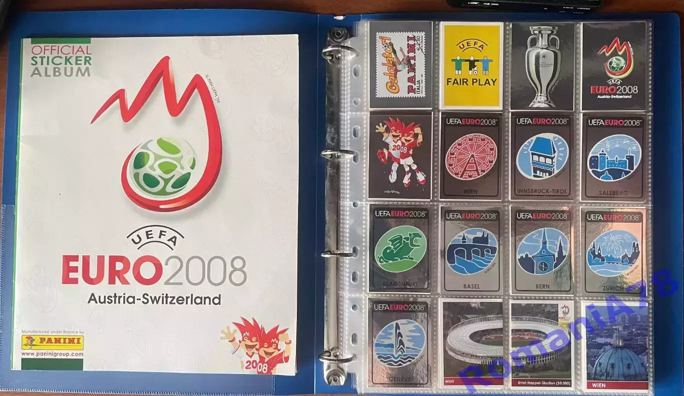 Футбол UEFA Euro Austria-Switzerland 2008.Panini.Порожній альбом+неповний сет.