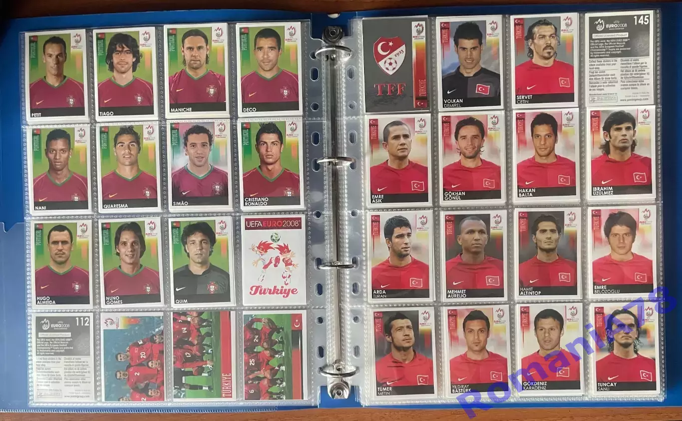 Футбол UEFA Euro Austria-Switzerland 2008.Panini.Порожній альбом+неповний сет. 2