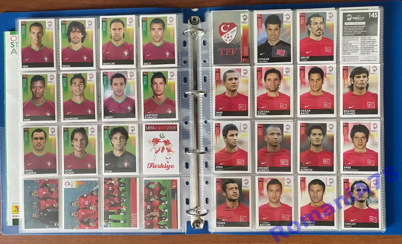 Футбол UEFA Euro Austria-Switzerland 2008.Panini.Порожній альбом+неповний сет. 2