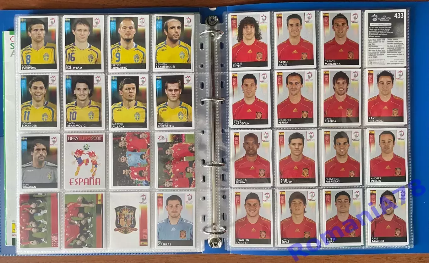Футбол UEFA Euro Austria-Switzerland 2008.Panini.Порожній альбом+неповний сет. 5