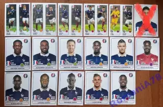 Футбол.Наклейки.Франція.Panini UEFA Euro France 2016