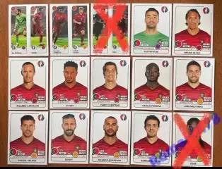 Футбол.Наклейки.Португалія.Panini UEFA Euro France 2016