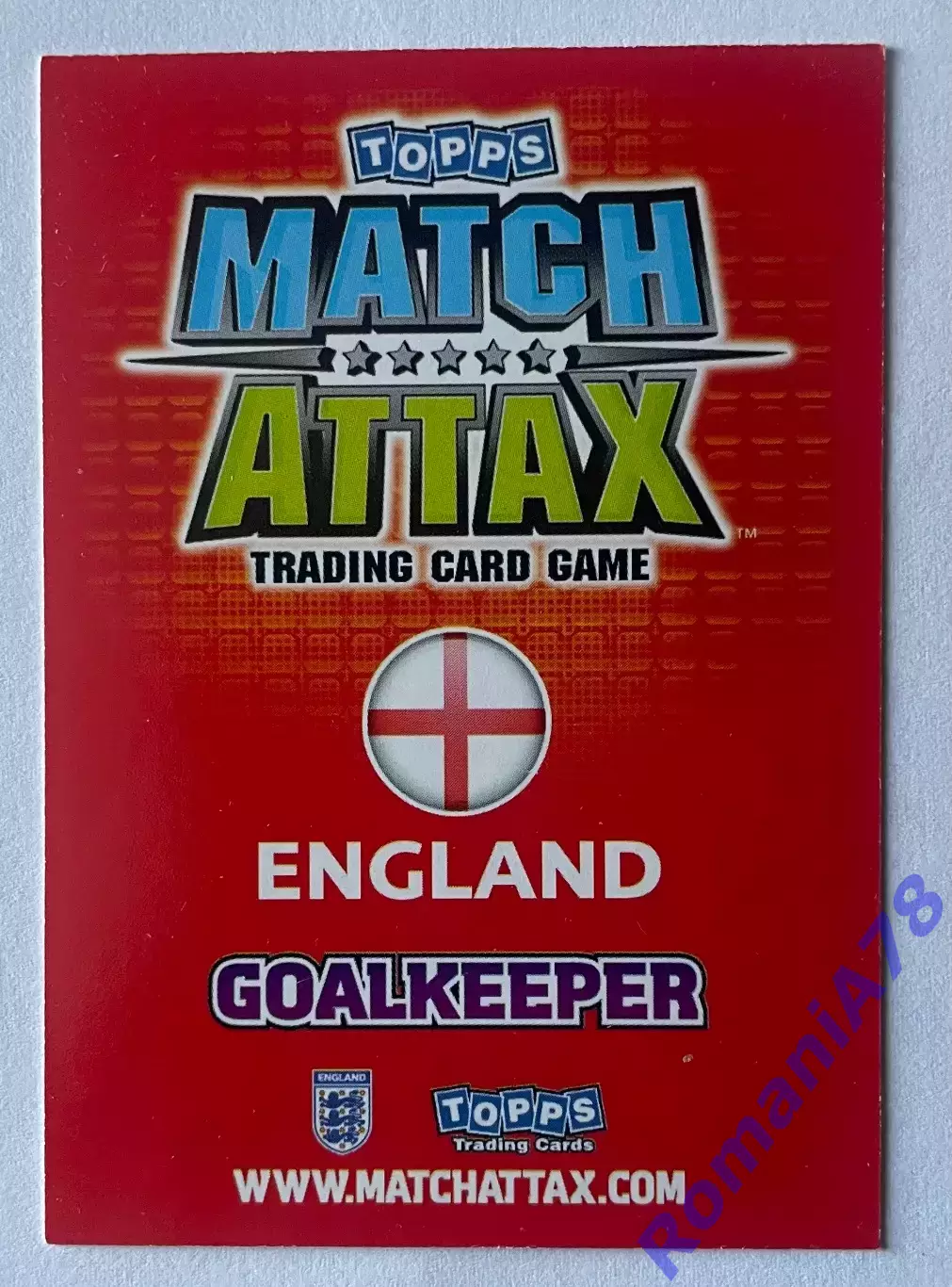 Футбол.Topps England 2010. Match Attax 1