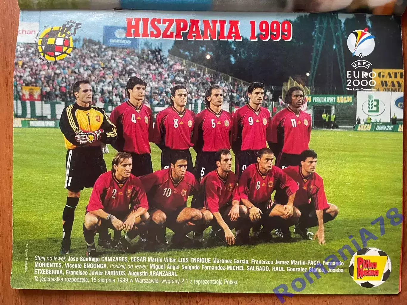 Журнал. Футбол Pilka Nozna N37/ 1999.Постер Іспанія,Польща,Морьєро. 1