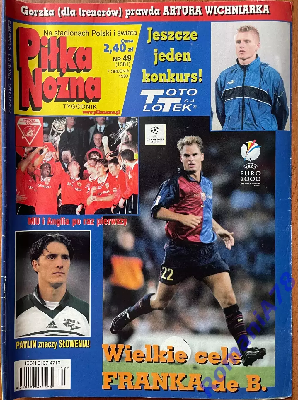 Журнал. Футбол Pilka Nozna N49/1999.Постер Франція.