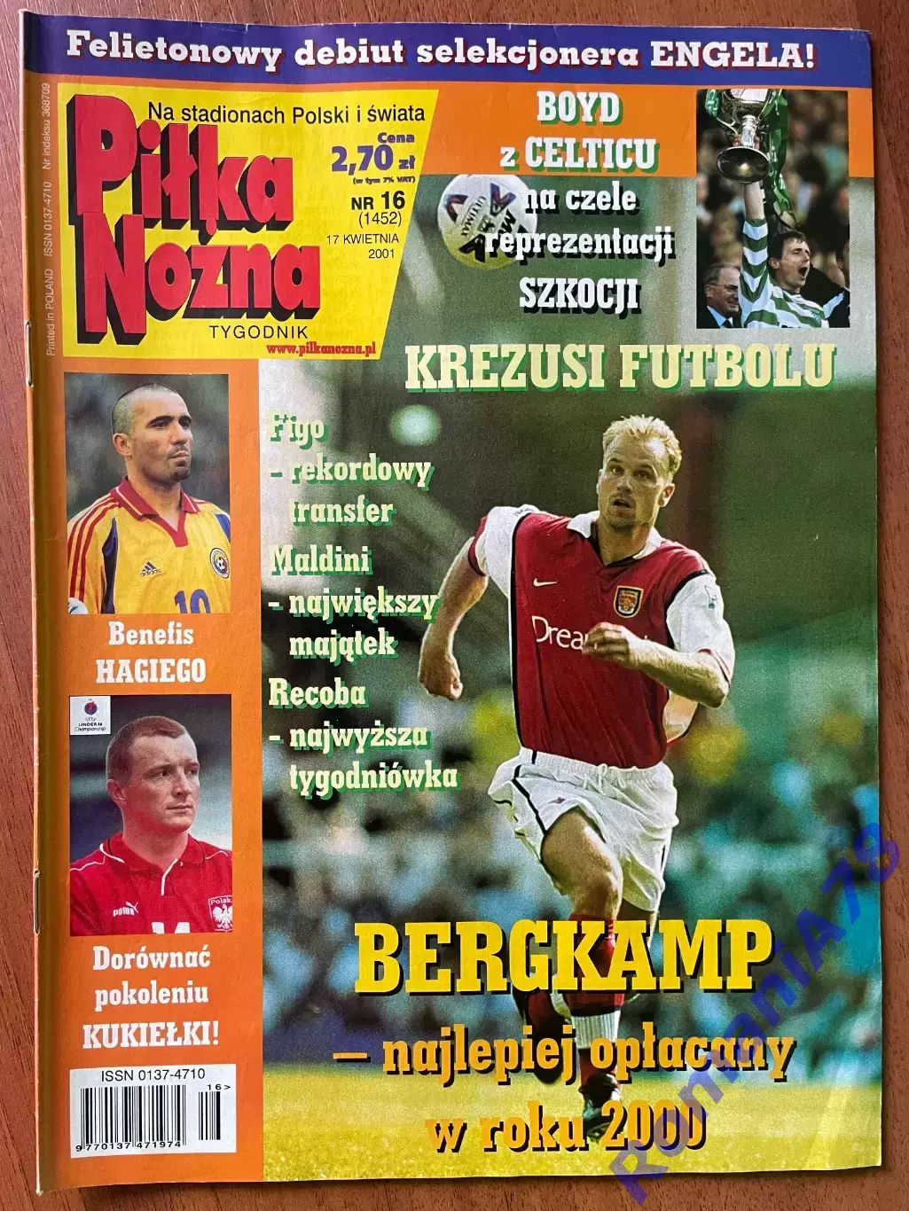 Журнал.Футбол Pilka Nozna N16/2001.Постер Шотландія,Погонь