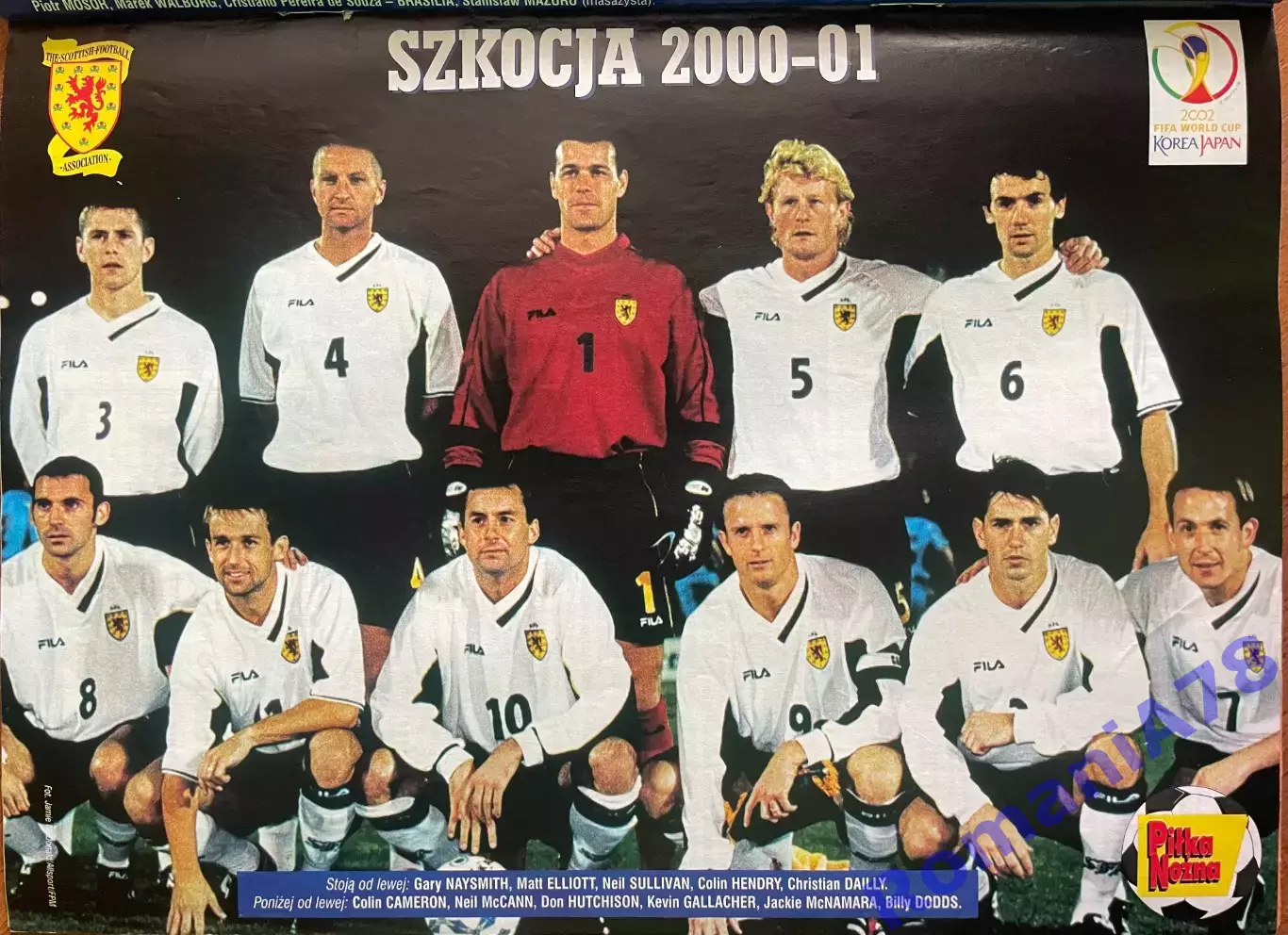 Журнал.Футбол Pilka Nozna N16/2001.Постер Шотландія,Погонь 1