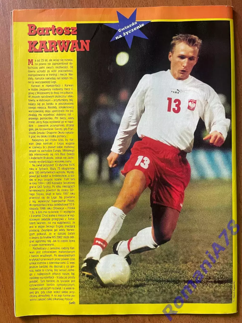 Журнал.Футбол Pilka Nozna N16/2001.Постер Шотландія,Погонь 2