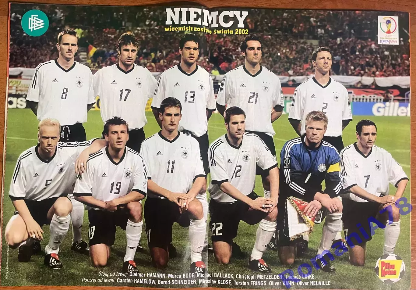Журнал.Poster.Футбол Pilka Nozna N29/ 2002.Постер Німеччина 1