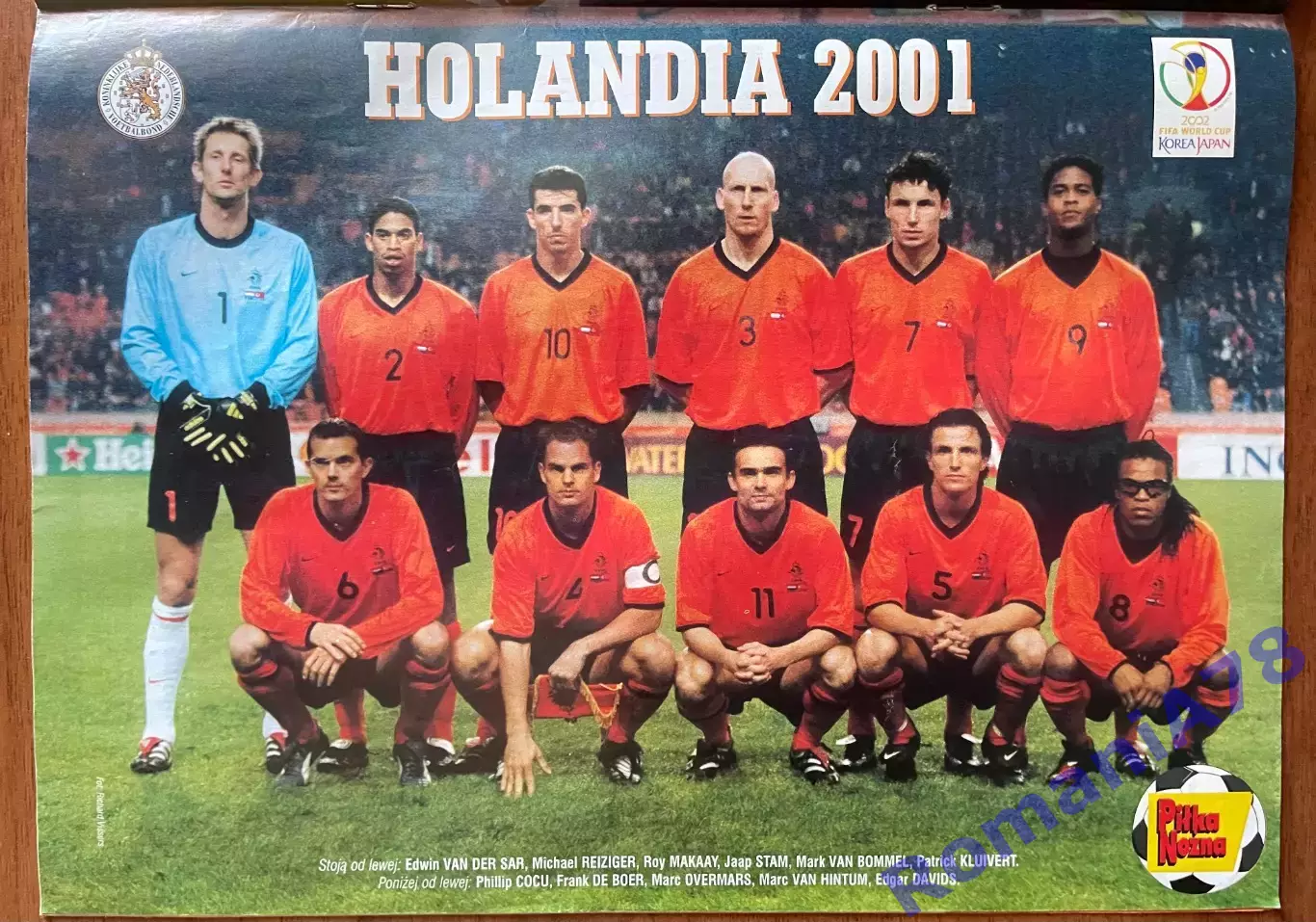Журнал. Футбол Pilka Nozna N17/2001.Постер Макманаман,Нідерланди. 1