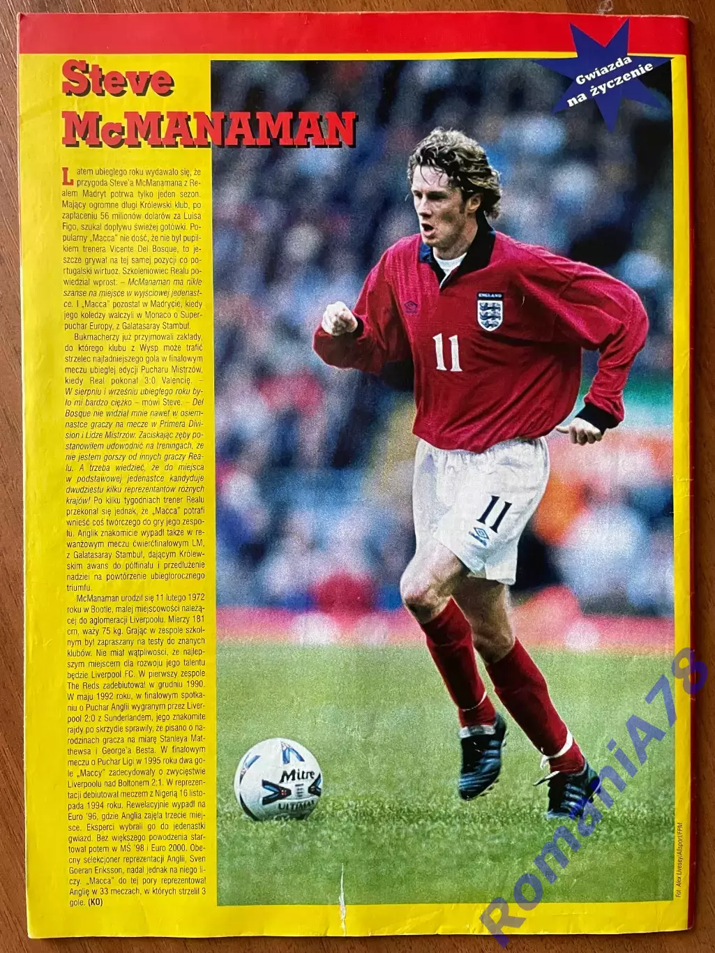 Журнал. Футбол Pilka Nozna N17/2001.Постер Макманаман,Нідерланди. 2