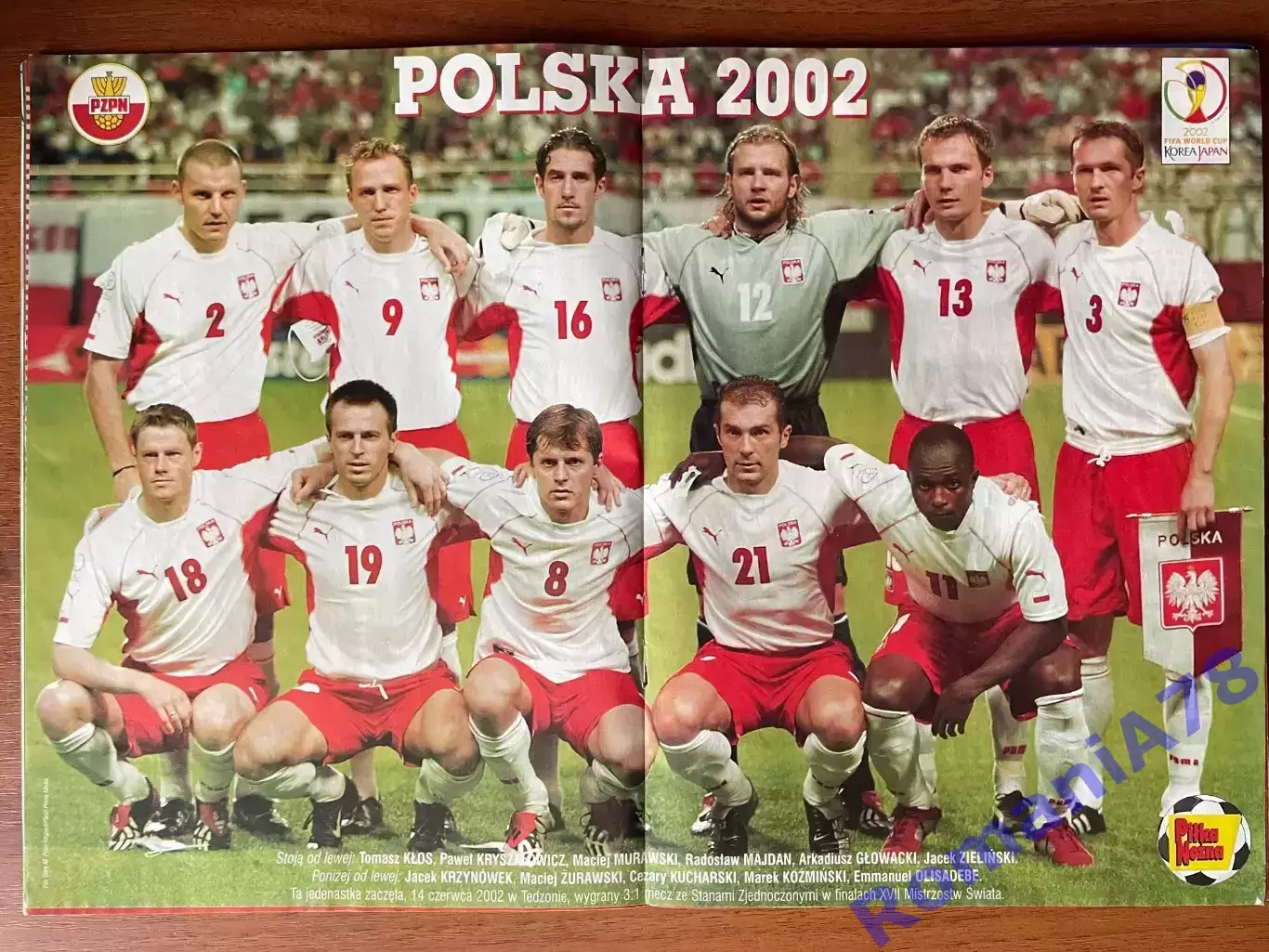 Журнал.Футбол Pilka Nozna N26/ 2002.Постер Польща 1