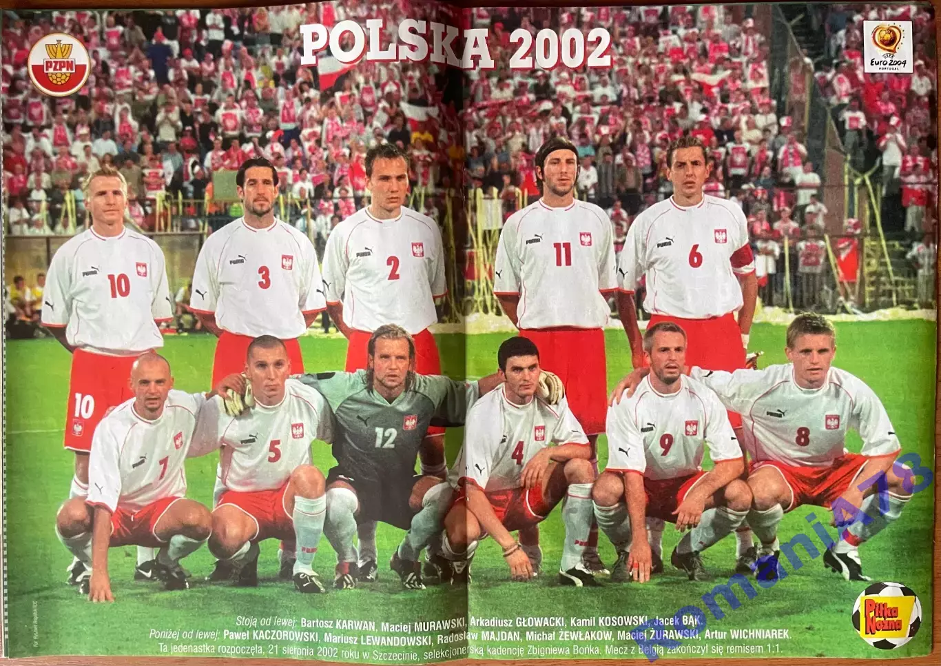 Журнал.Футбол Pilka Nozna N36/ 2002.Постер Польща 1
