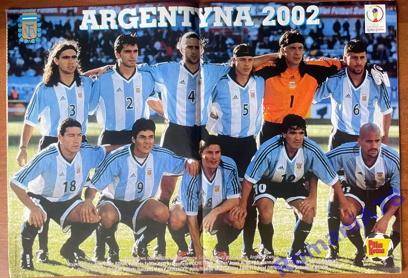 Журнал.Футбол Pilka Nozna N15/ 2002.Постер Аргентина 1