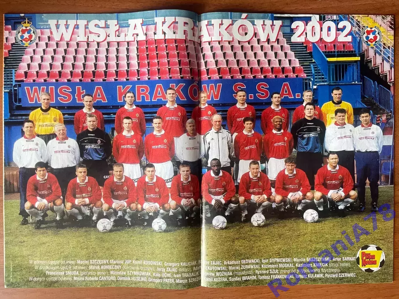 Журнал.Футбол Pilka Nozna N11/ 2002.Постер Англія,Вісла . 2