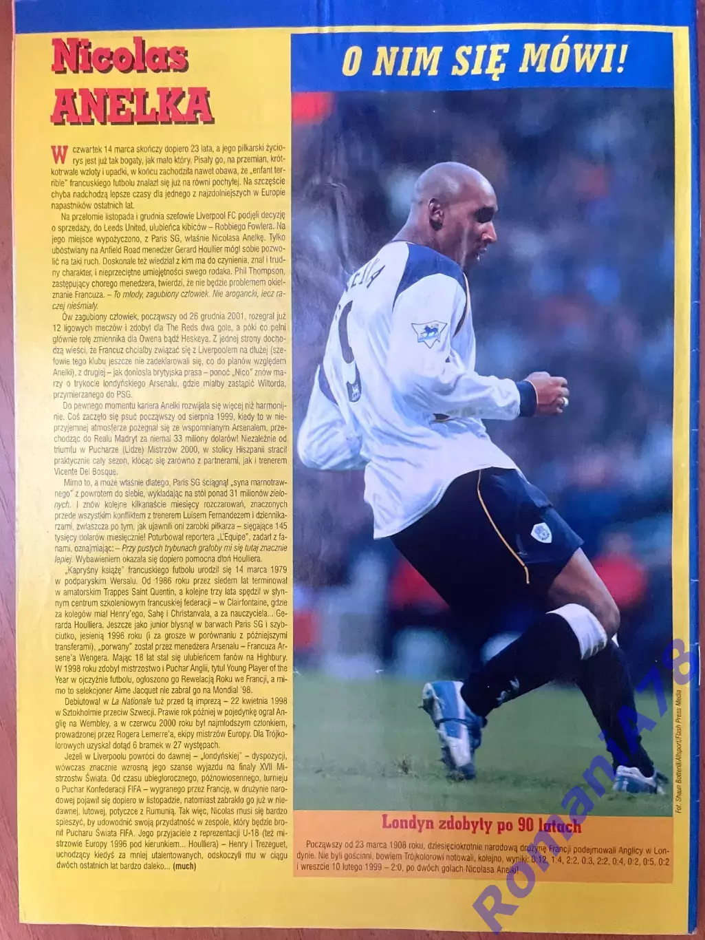 Журнал.Футбол Pilka Nozna N11/ 2002.Постер Англія,Вісла . 4