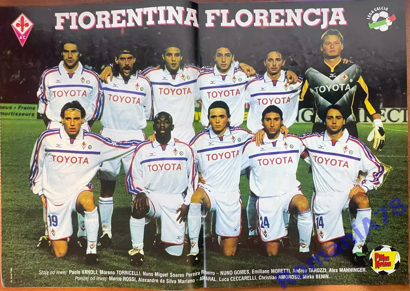 Журнал.Футбол Pilka Nozna N5/ 2002.Постер Фіорентіна. 1