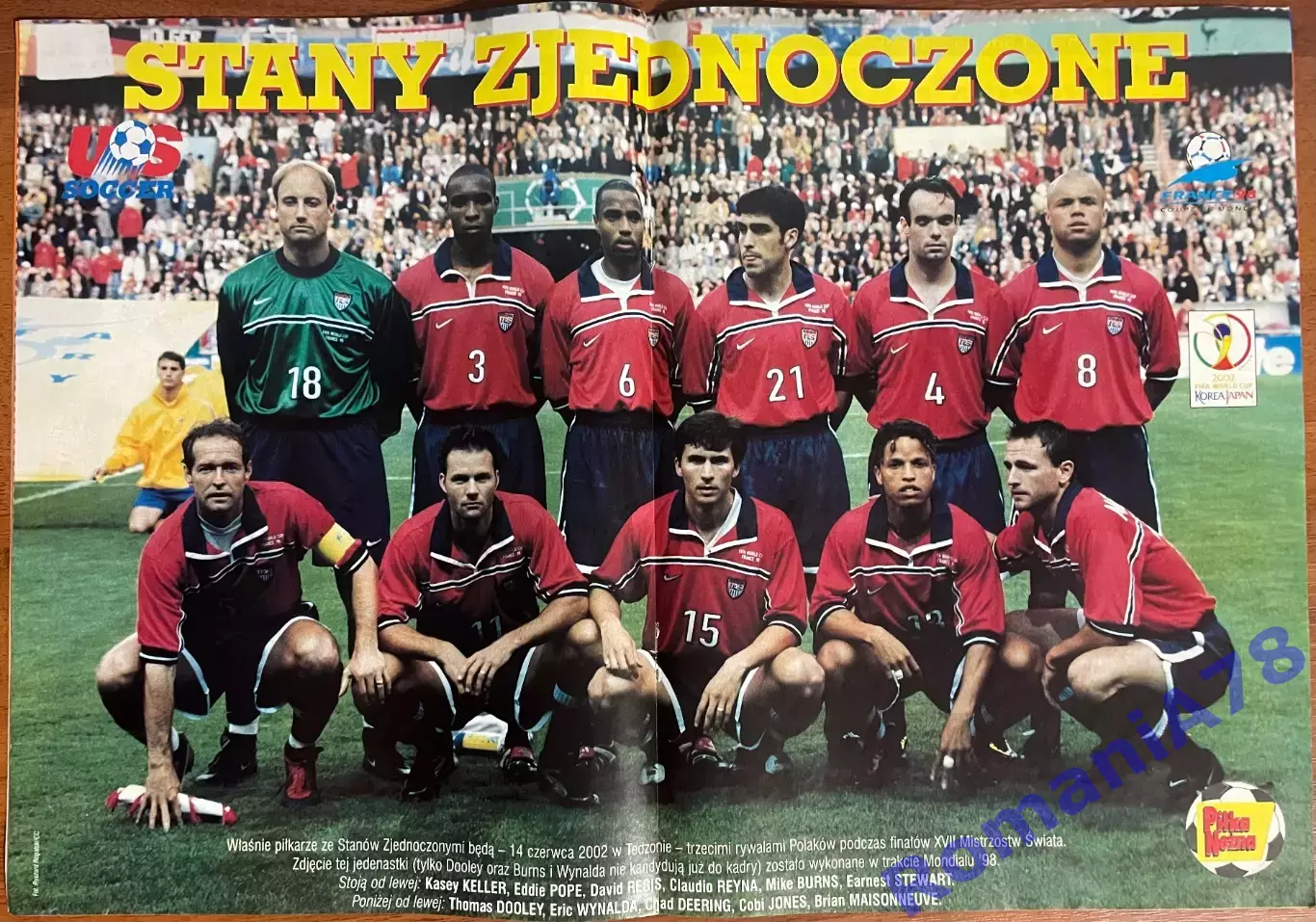 Журнал.Футбол Pilka Nozna N3/ 2002.Постер США,Жевлаков. 1