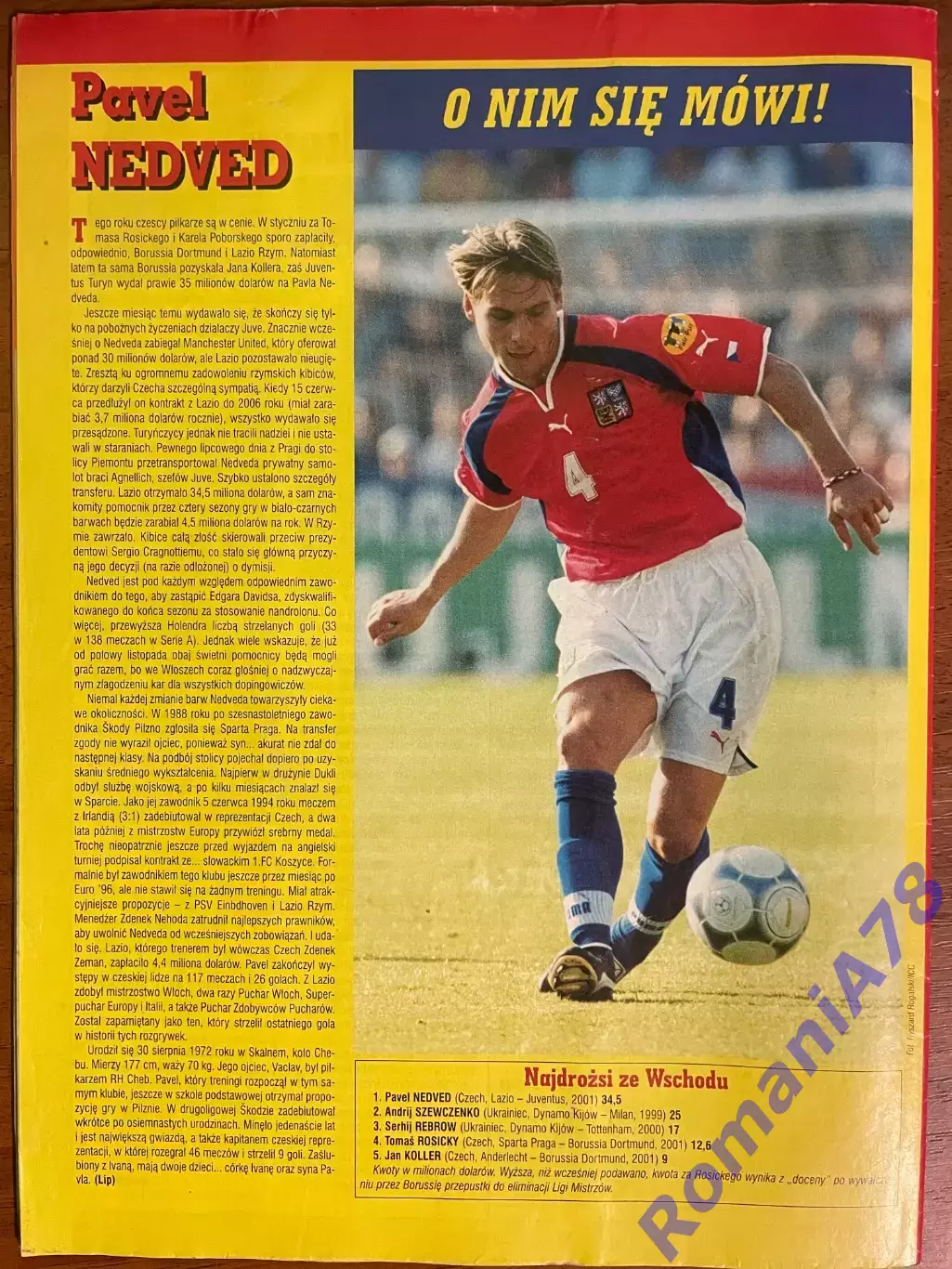 Журнал. Футбол PilkaNozna N29/2001.Постер Зідан,Арсенал . 3