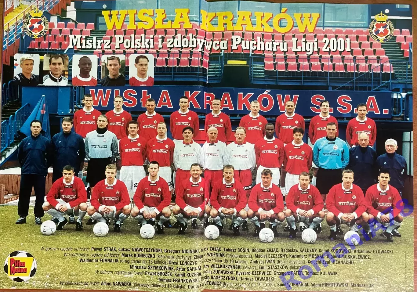 Журнал.Футбол Pilka Nozna N26/2001.Постер Вісла 1