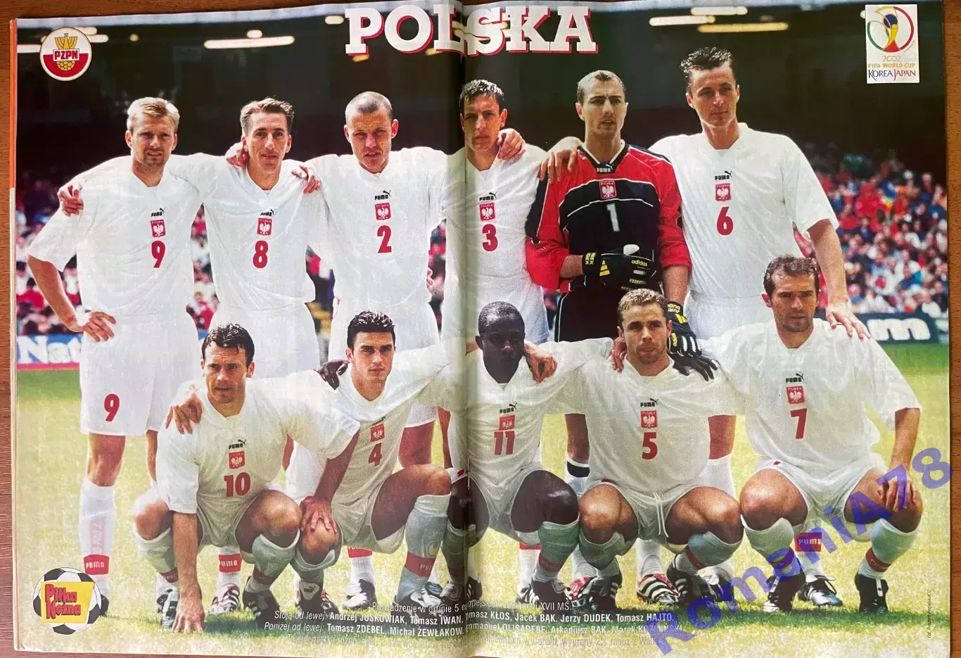 Журнал. ФутболPilka Nozna N25/2001.Постер Польща. 1