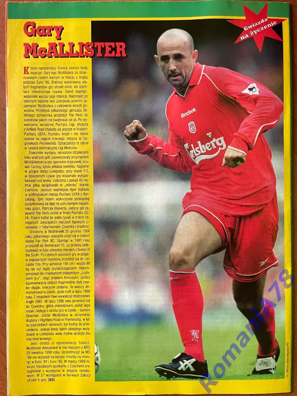 Журнал. Футбол Pilka Nozna N19/2001.Постер Хескі,Маккалістер,Ван Ністелрой. 4