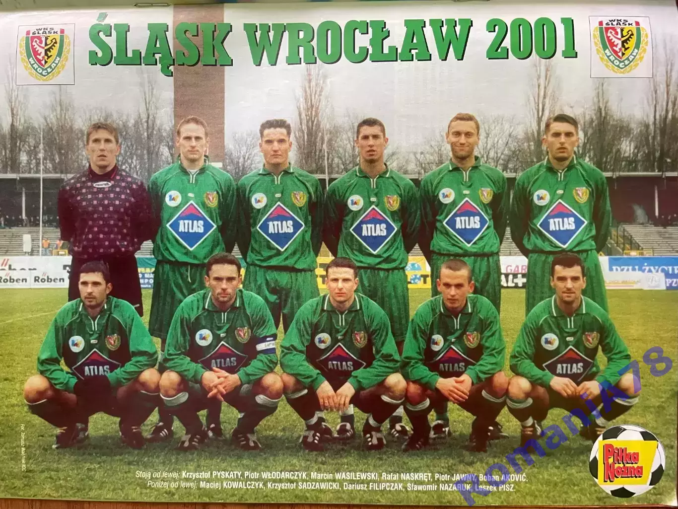 Журнал. Футбол Pilka Nozna N15/2001.Постер Сласк,Сімеоне. 1