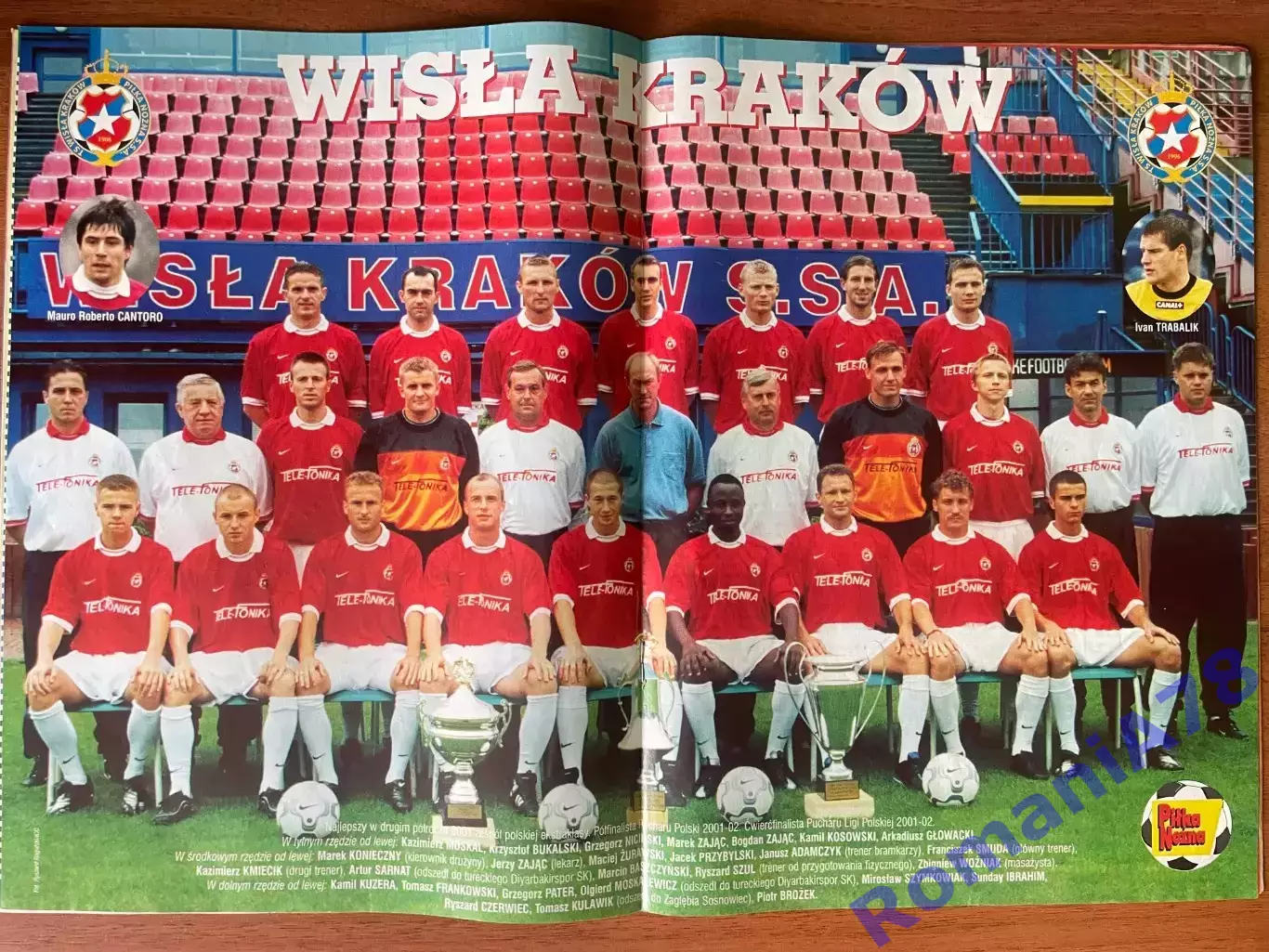 Журнал. Футбол Pilka Nozna N50/2001.Постер Вісла.. 1