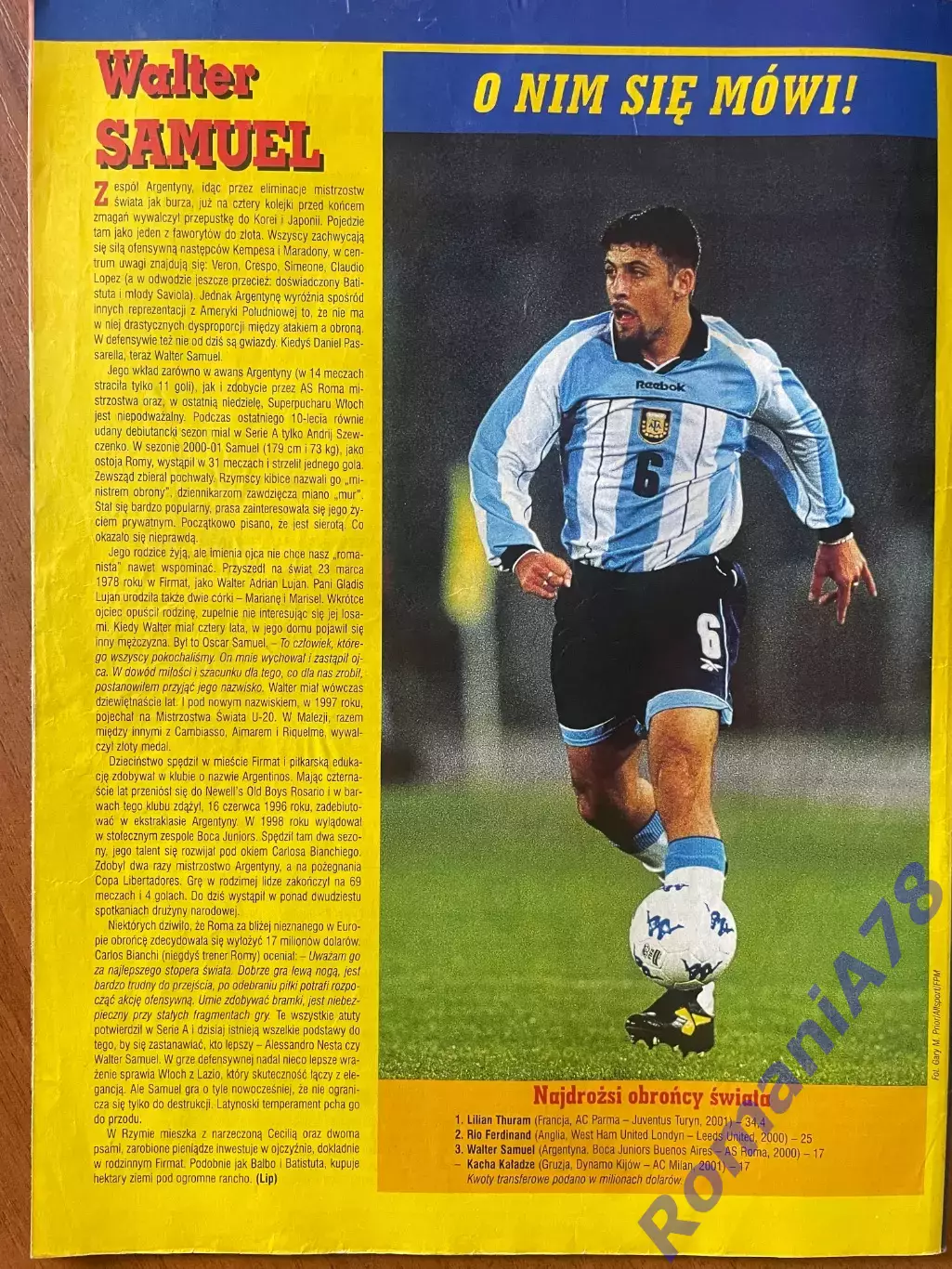Журнал. Футбол Pilka Nozna N34/2001.Постер Барселона . 2