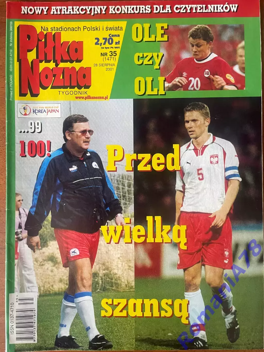 Журнал. Футбол Pilka Nozna N35/2001.Постер Вісла, Сульшер