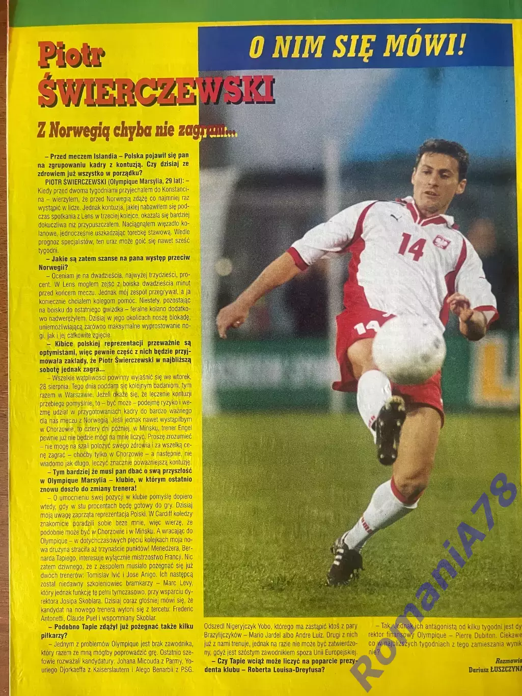 Журнал. Футбол Pilka Nozna N35/2001.Постер Вісла, Сульшер 4