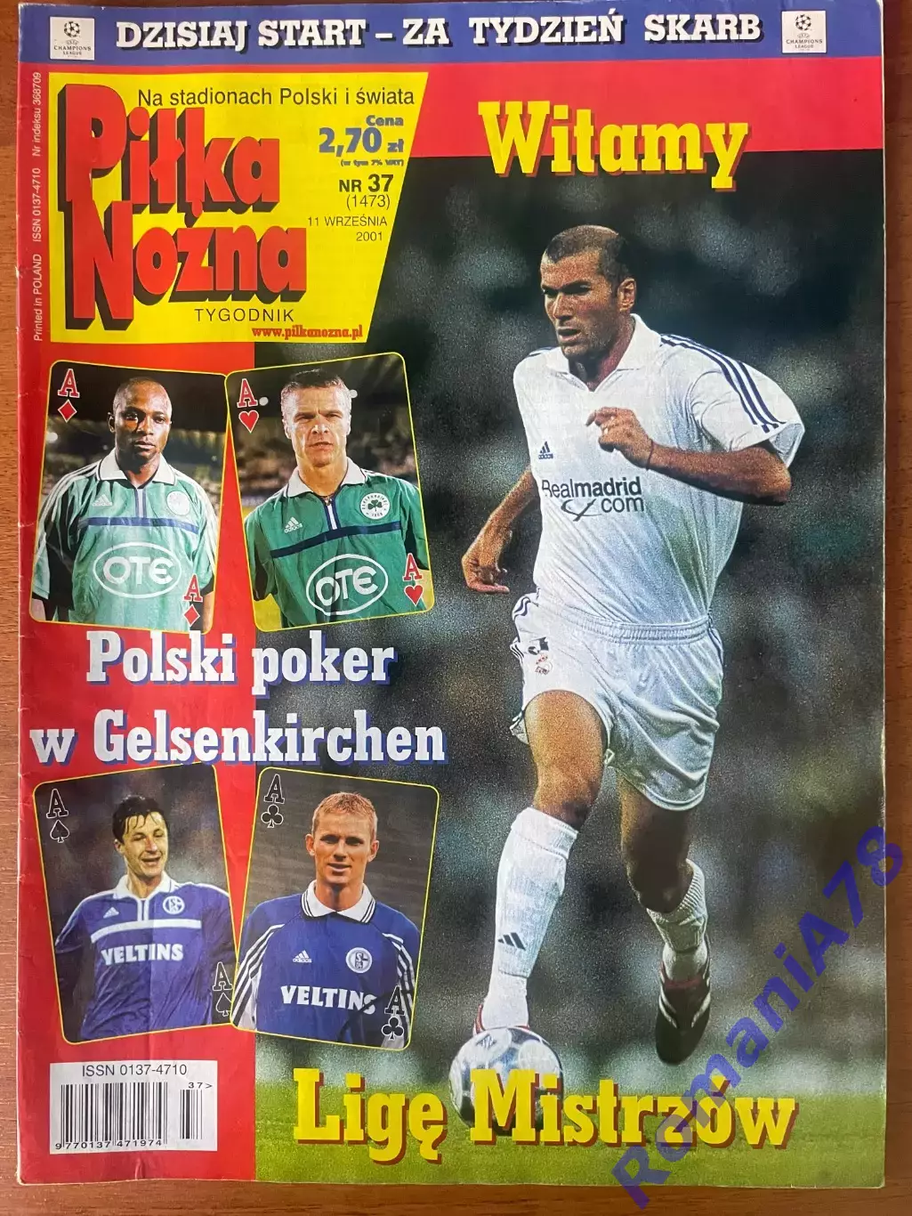 Журнал.. Футбол Pilka Nozna N37/2001.Постер Стам,Саморано