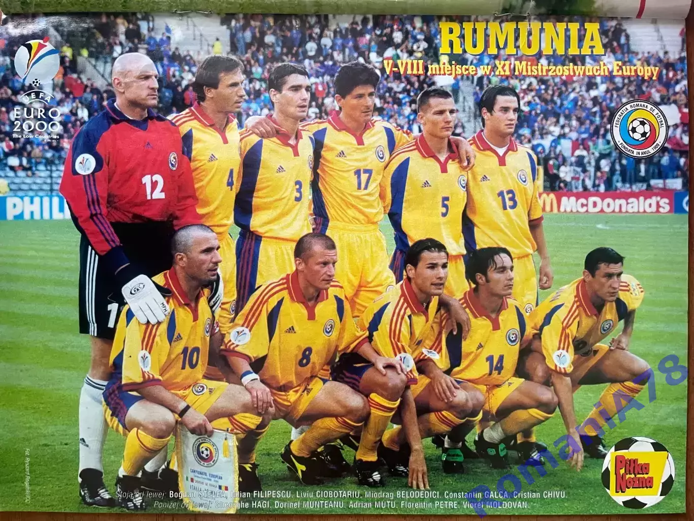 Журнал. Футбол Pilka Nozna N32/ 2000.Постер Румунія. 1
