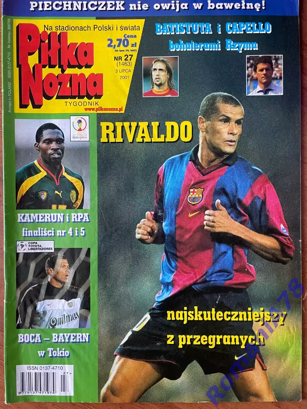 Журнал. Футбол Pilka Nozna N27/2001.Постер Алавес.
