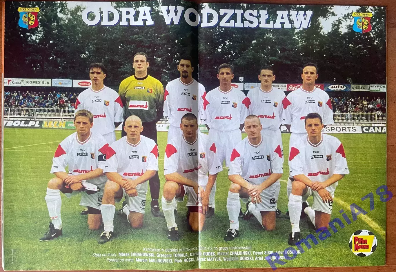 Журнал. .Футбол Pilka Nozna N42/2001.Постер Бекхем,Одра. 3