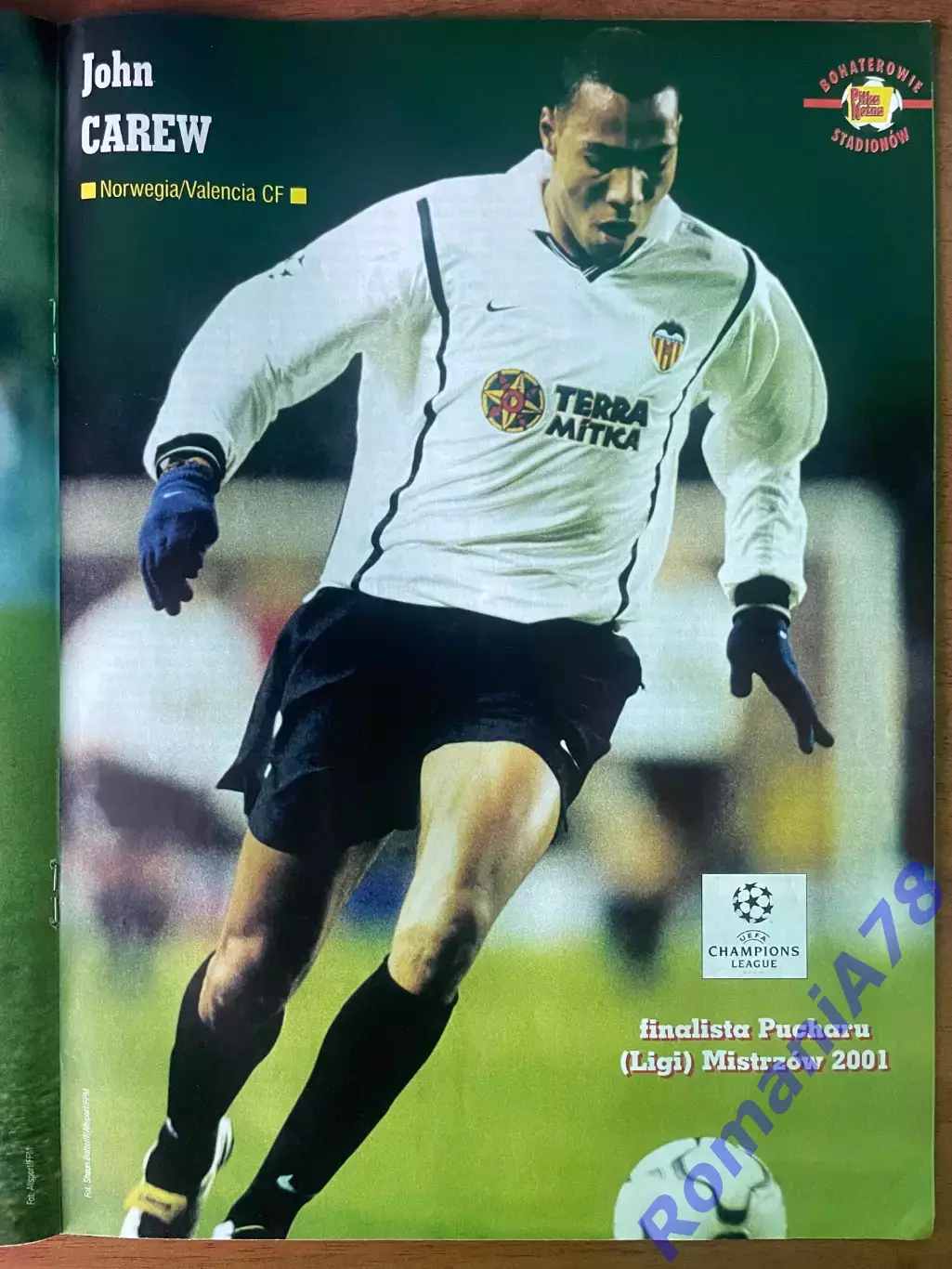 Журнал. .Футбол Pilka Nozna N21/2001.Постер Еффенберг,Карью. 2