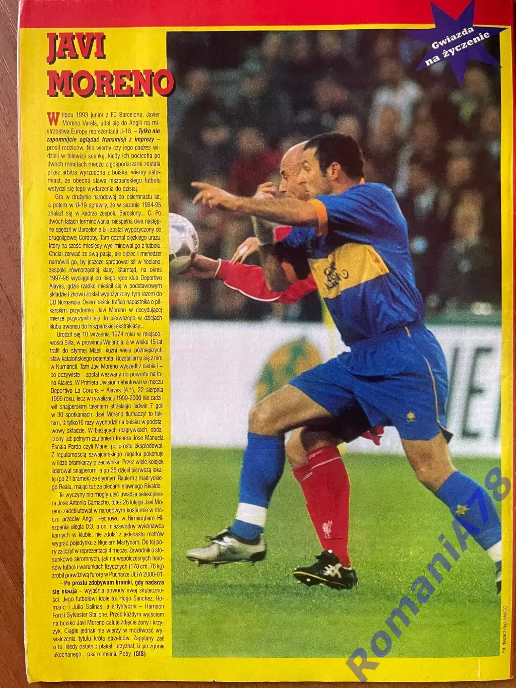 Журнал. .Футбол Pilka Nozna N21/2001.Постер Еффенберг,Карью. 3