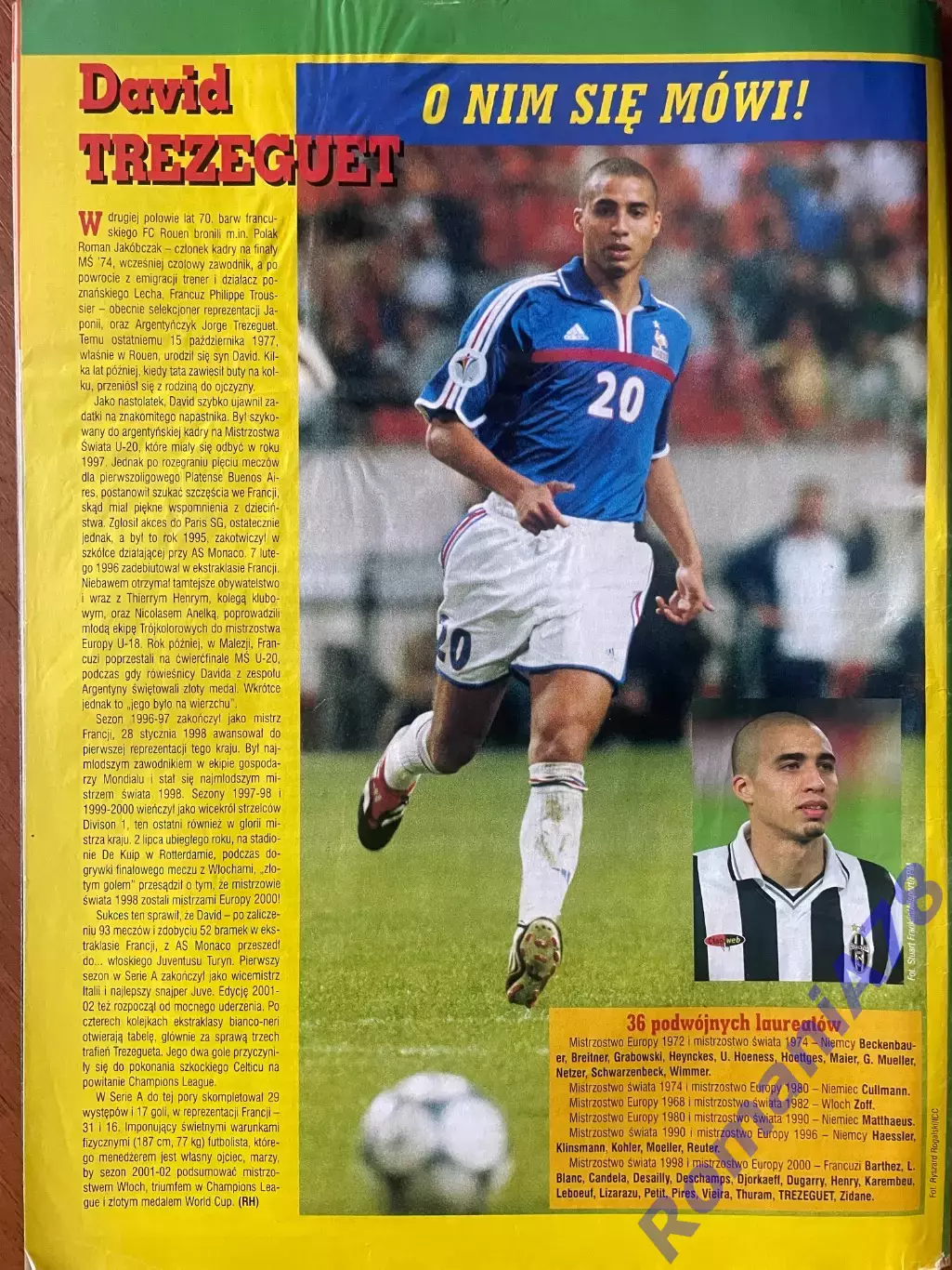 Журнал. .Футбол Pilka Nozna N39/2001.Постер Баварія,Панатінаікос 3
