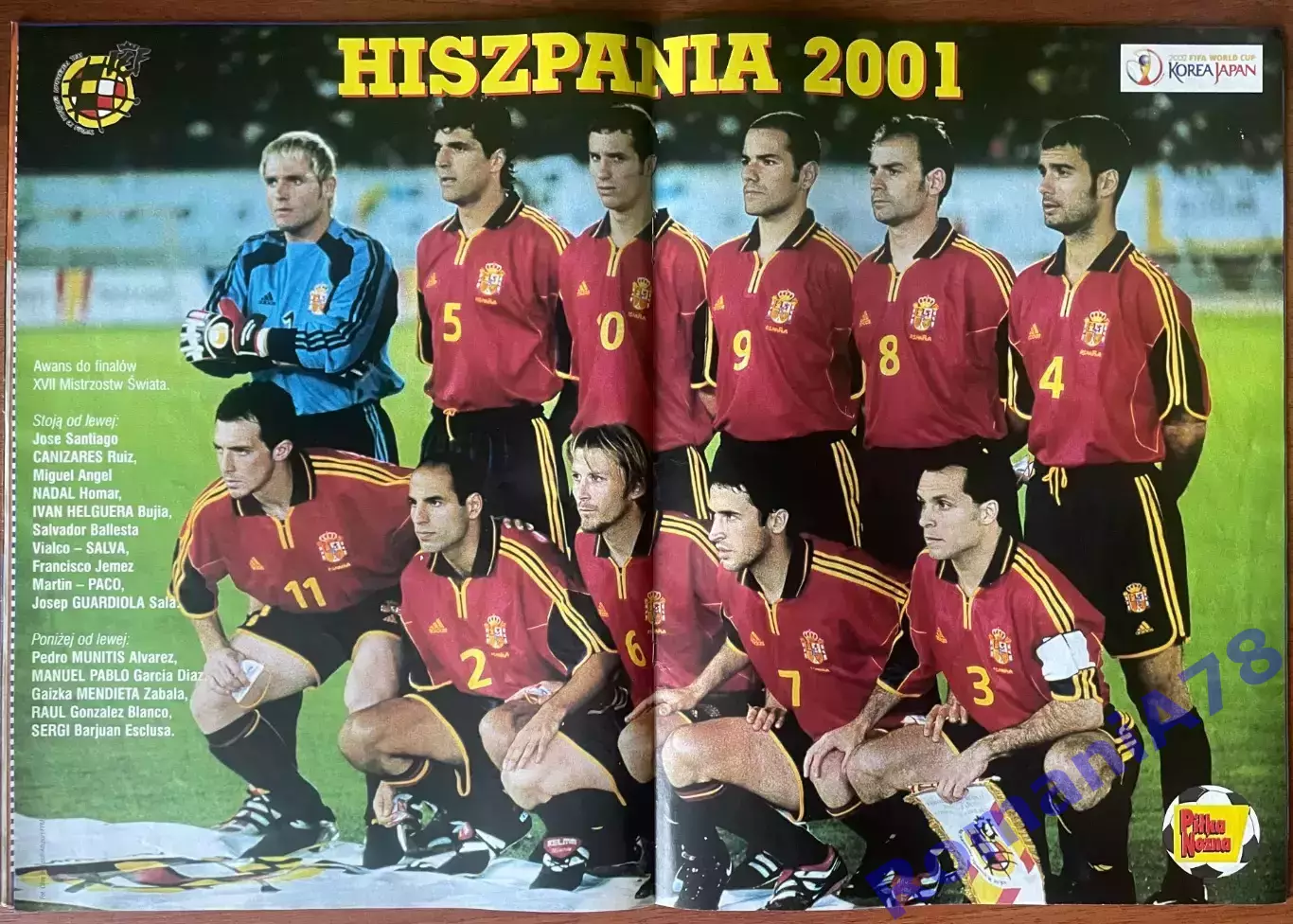 Журнал. Футбол Pilka Nozna N40/2001.Постер Іспанія 1