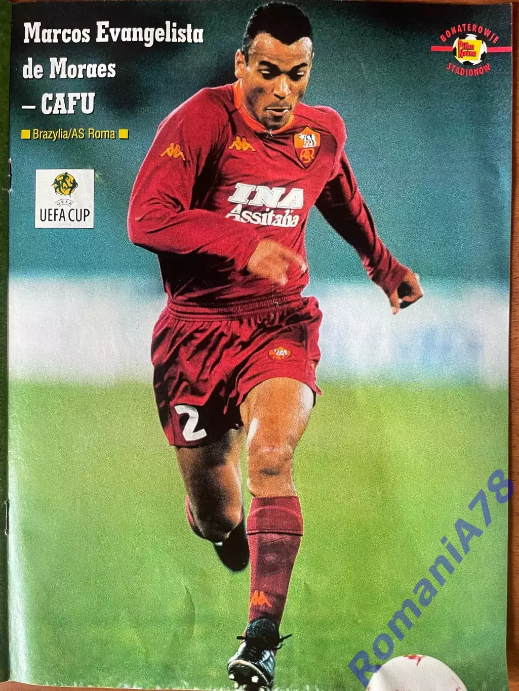 Журнал. Футбол Pilka Nozna N4/2001.Постер Кафу,Кайзерслаутерн. 2