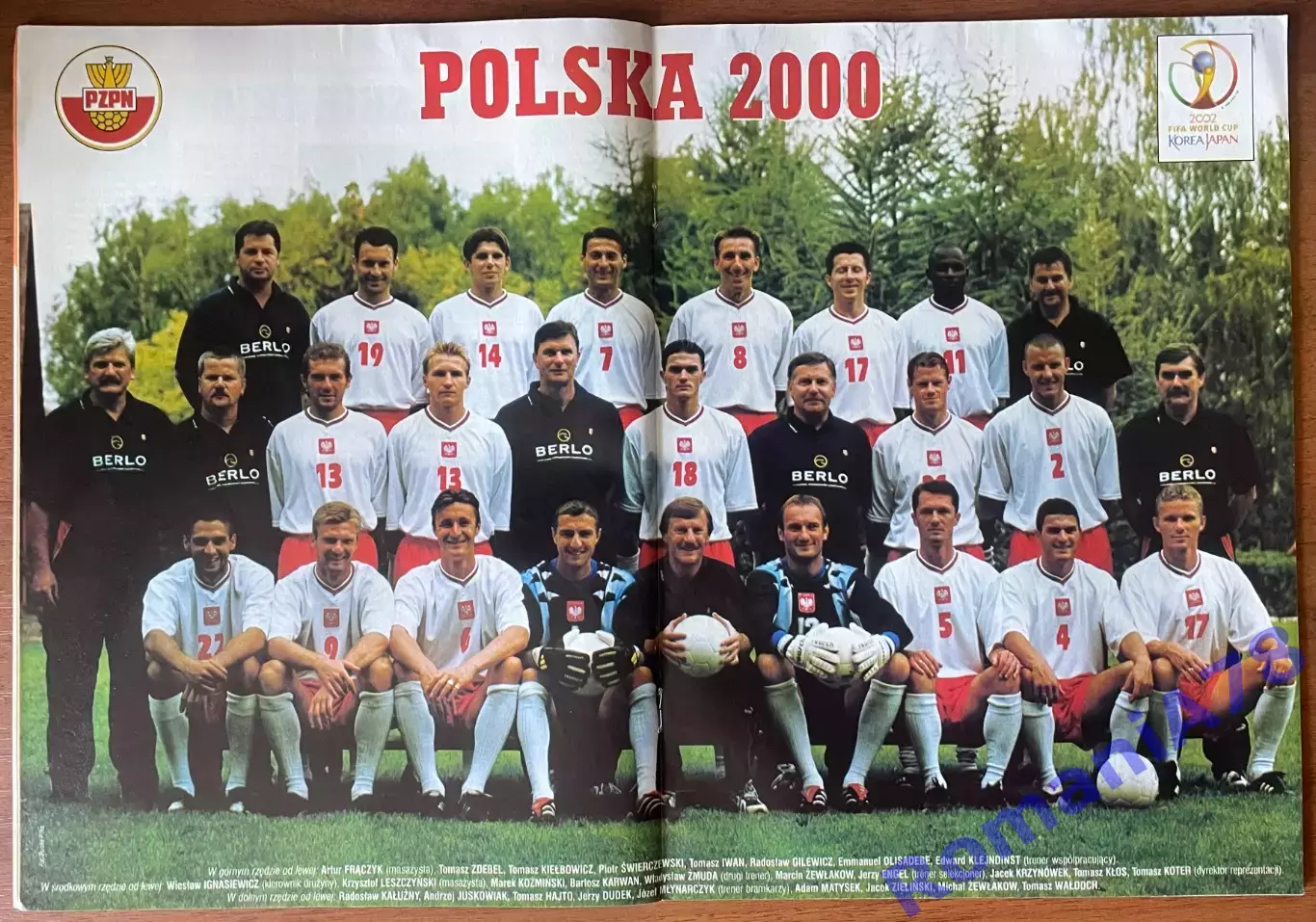Журнал. Футбол Pilka Nozna N46/ 2000.Постер Польща . 1