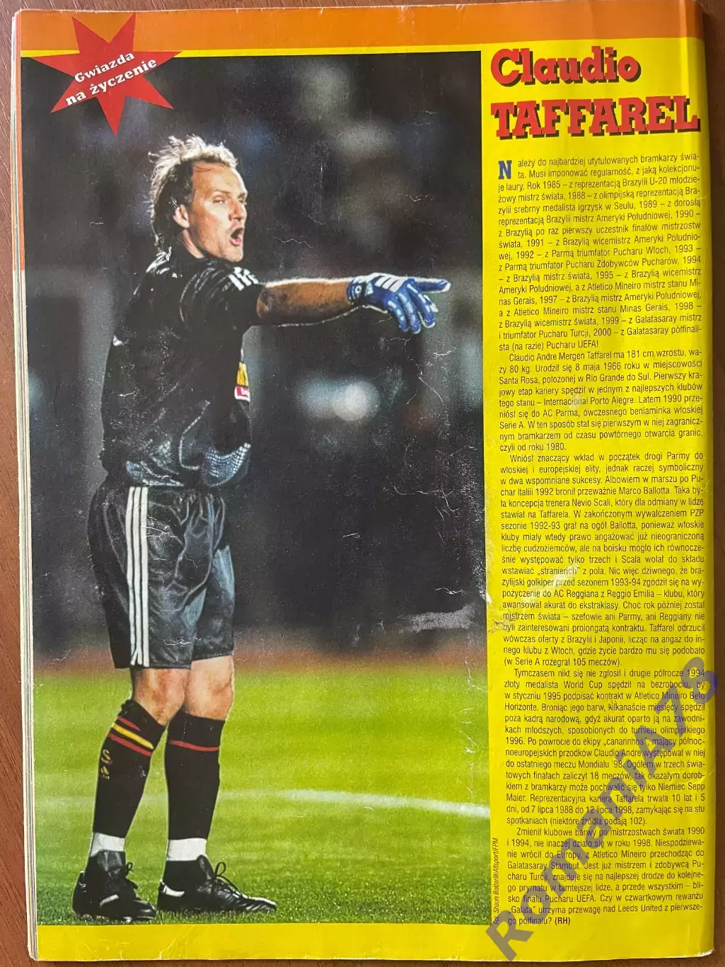 Журнал. Футбол Pilka Nozna N16/ 2000.Постер Літманен,Тіроль,Таффарел 2