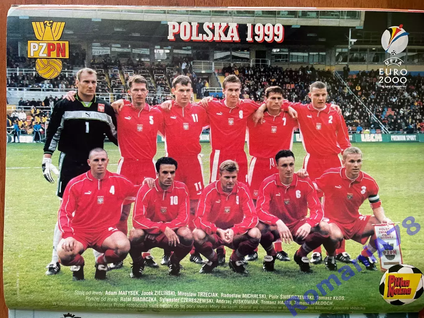 Журнал. Футбол Pilka Nozna N3/ 2000.Постер Іспанія,Польща. 2