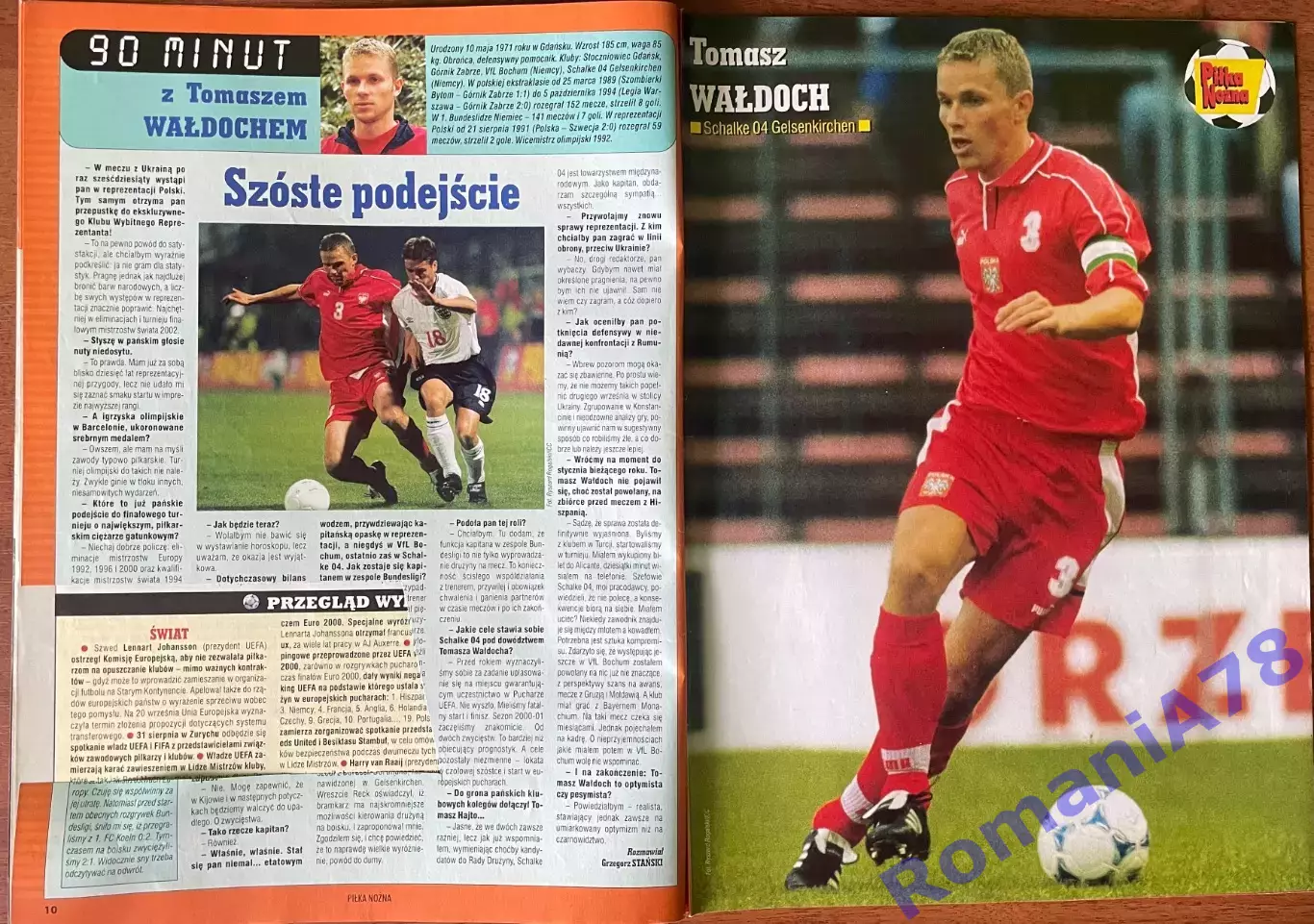 Журнал. Футбол Pilka Nozna N35/ 2000.Постер Ребров,Лужний 4